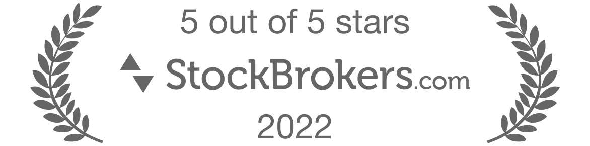 5 out of 5 stars, StockBrokers.com, 2022.
